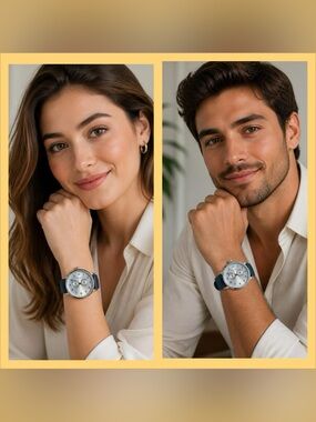 London Fog Unisex Whitehall Navy Blue Leather Strap Blue Dial Watch